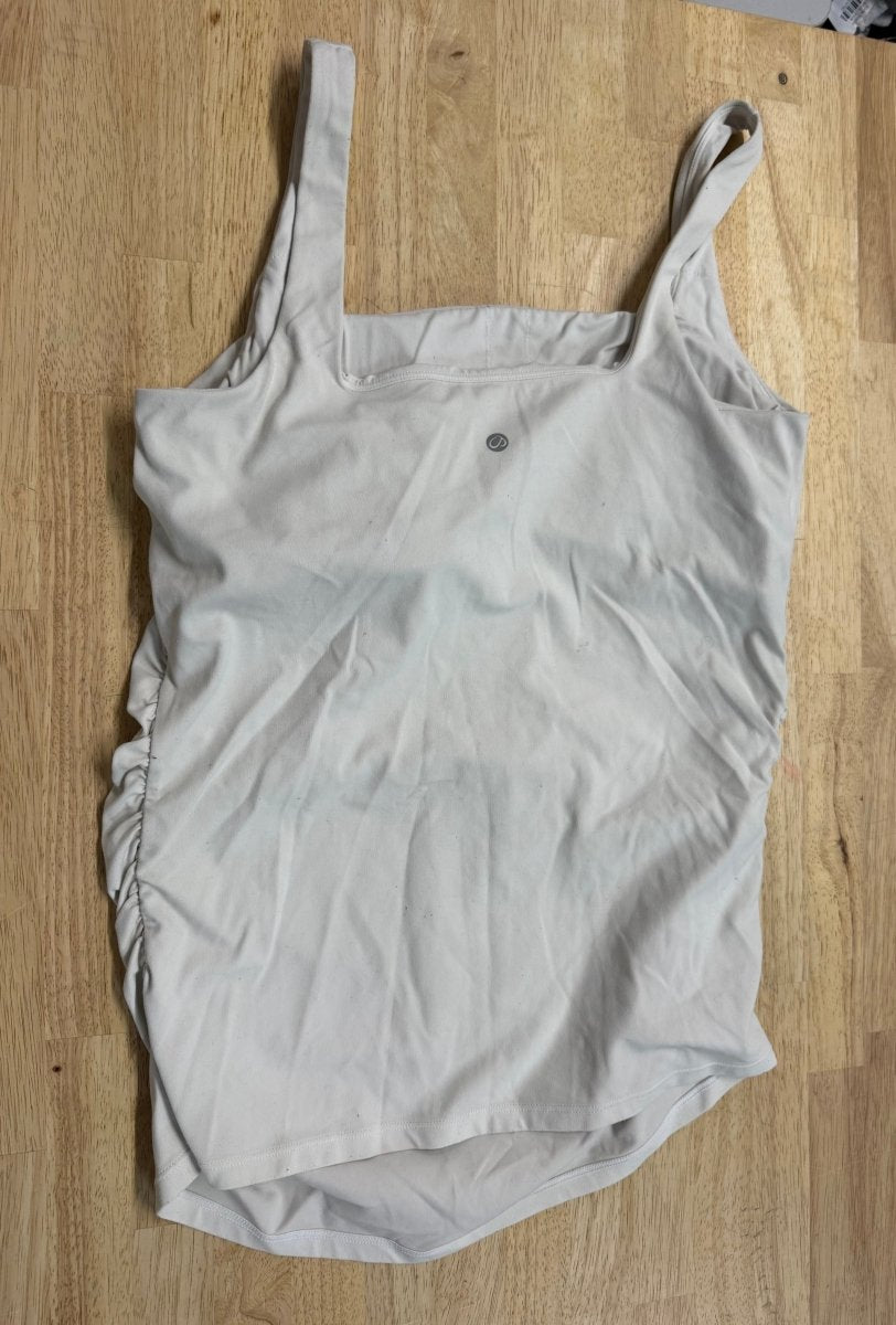 Bravado Maternity Top – Estimated Medium/Large | White | Square Neckline - Nest and Sprout-Consignment