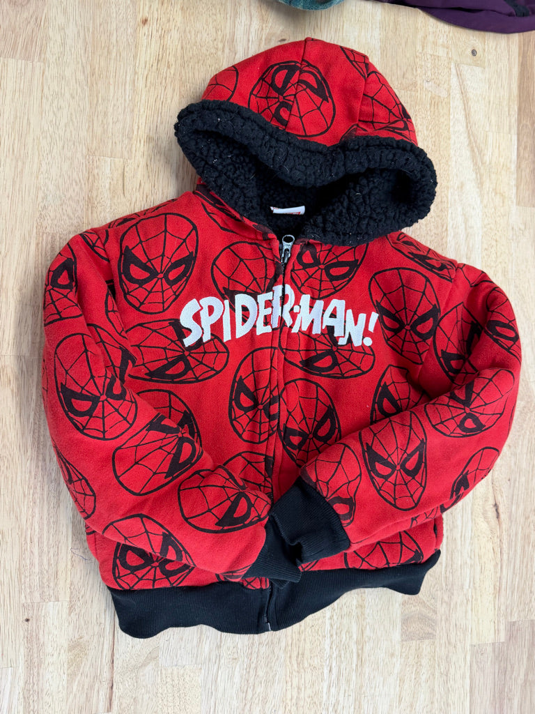 Marvel Spider-Man Hoodie – S | Black Plush Inner Red Outer