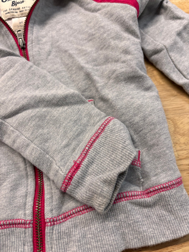 OshKosh Zip-Up Hoodie – Size 3T