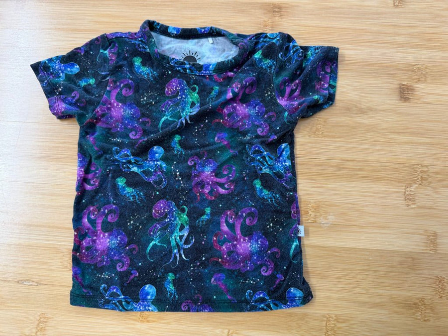 Ploom Baby Bamboo Top – 6–12M | Octopus Starry Night Print | Play - Nest and Sprout-Consignment