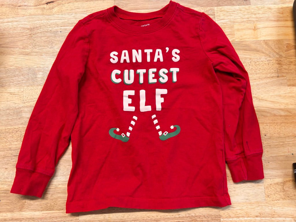 Carter’s Size 5T Santa’s Cutest Elf Shirt - Nest and Sprout-Consignment