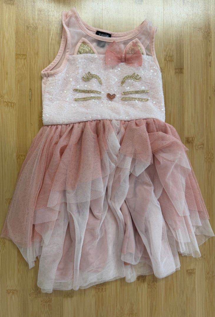 Zunie Tulle Skirt – 5 | Pink Sequin Bodice Cat Face