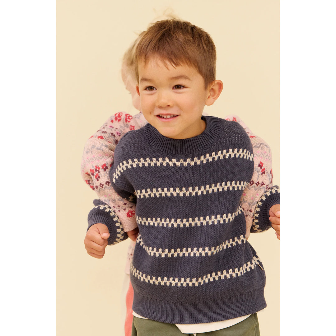 Wheat Knit Sweater – Harlow – Greyblue