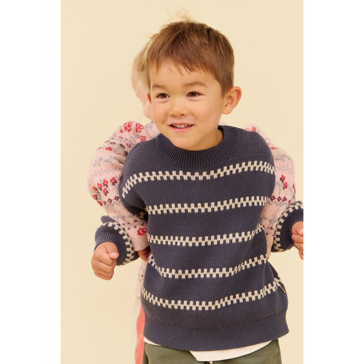 Wheat Knit Sweater – Harlow – Greyblue