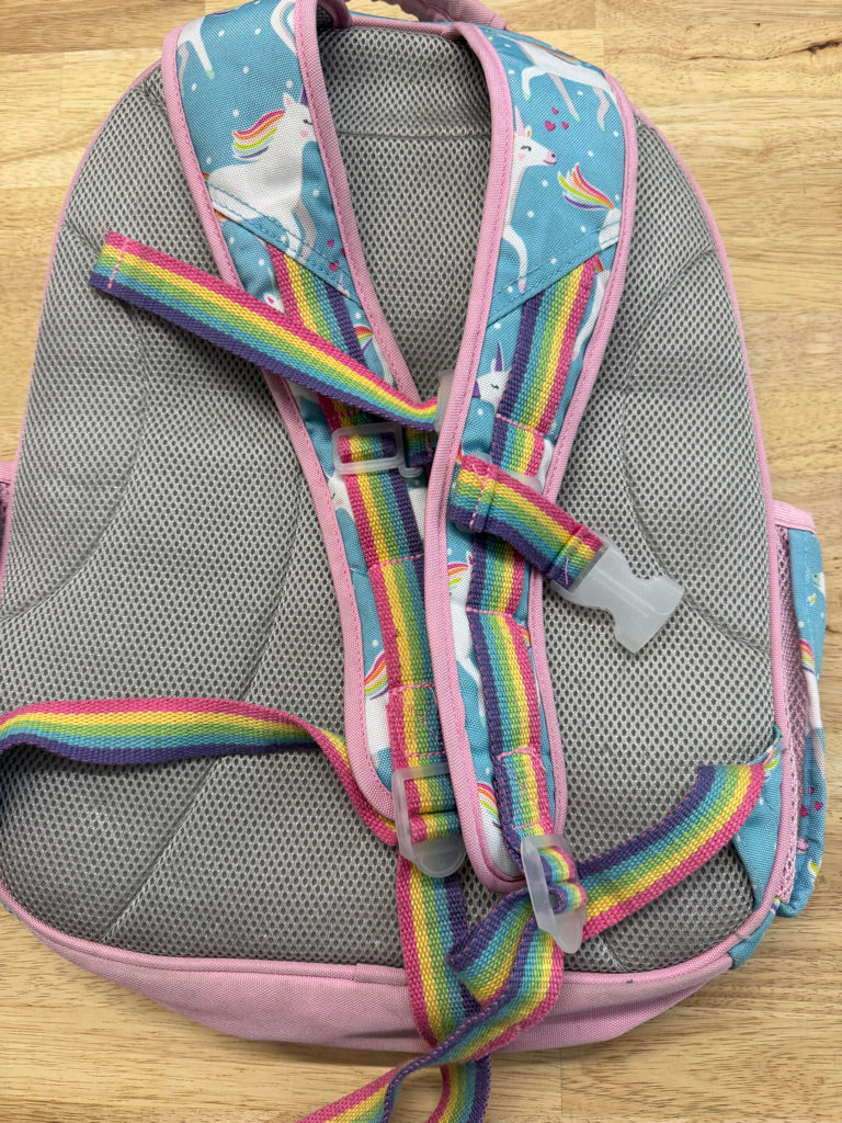 Pottery Barn Kids Unicorn Backpack – One Size | Light Blue Rainbow Freshly Laundered