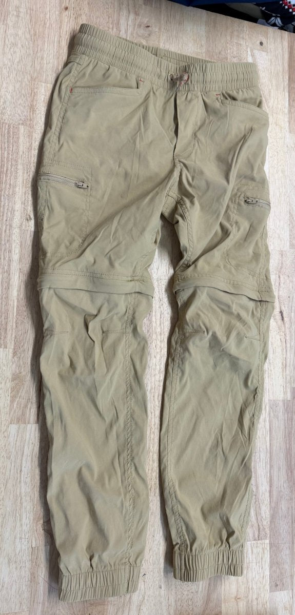 Eddie Bauer Kids Convertible Pant – 10/12 | Khaki | Zip-Off Legs - Nest and Sprout-Consignment