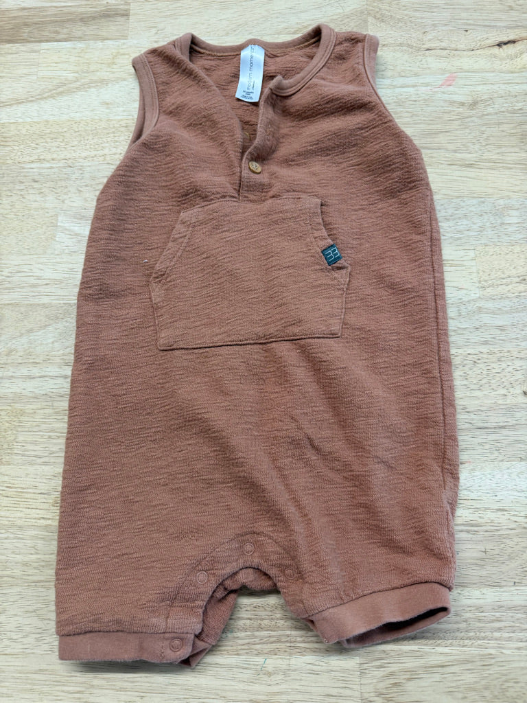 Modern Moments Short Romper – 24M | Brown Caramel