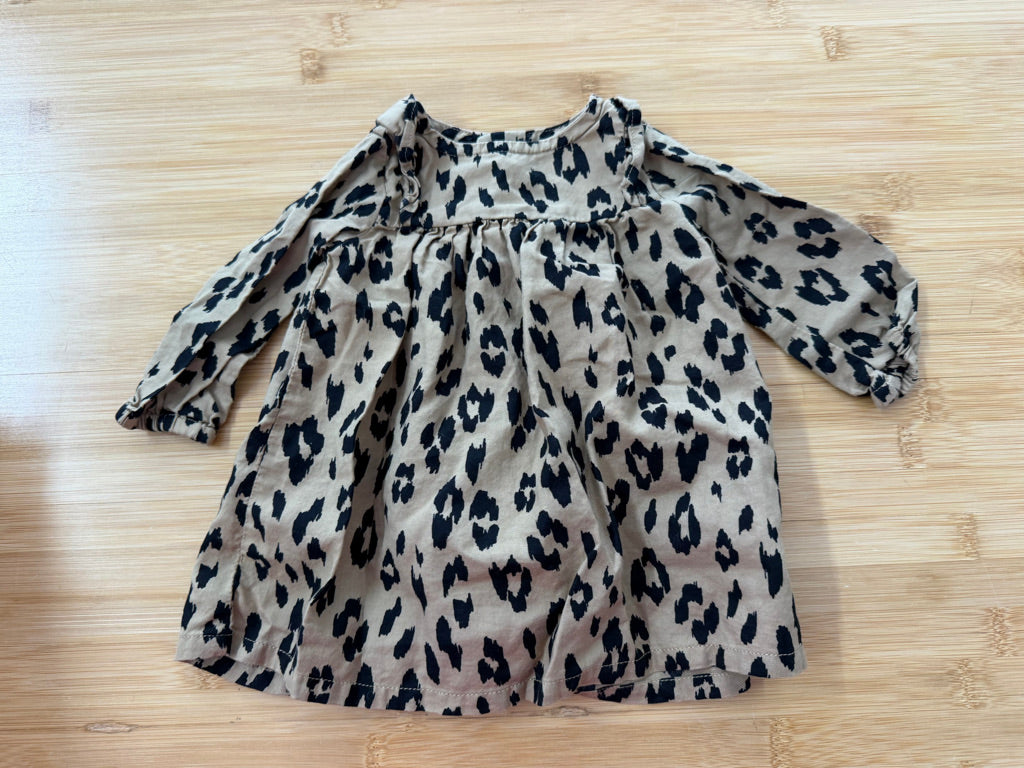 Carter's Leopard Print Long Sleeve Dress – 3M