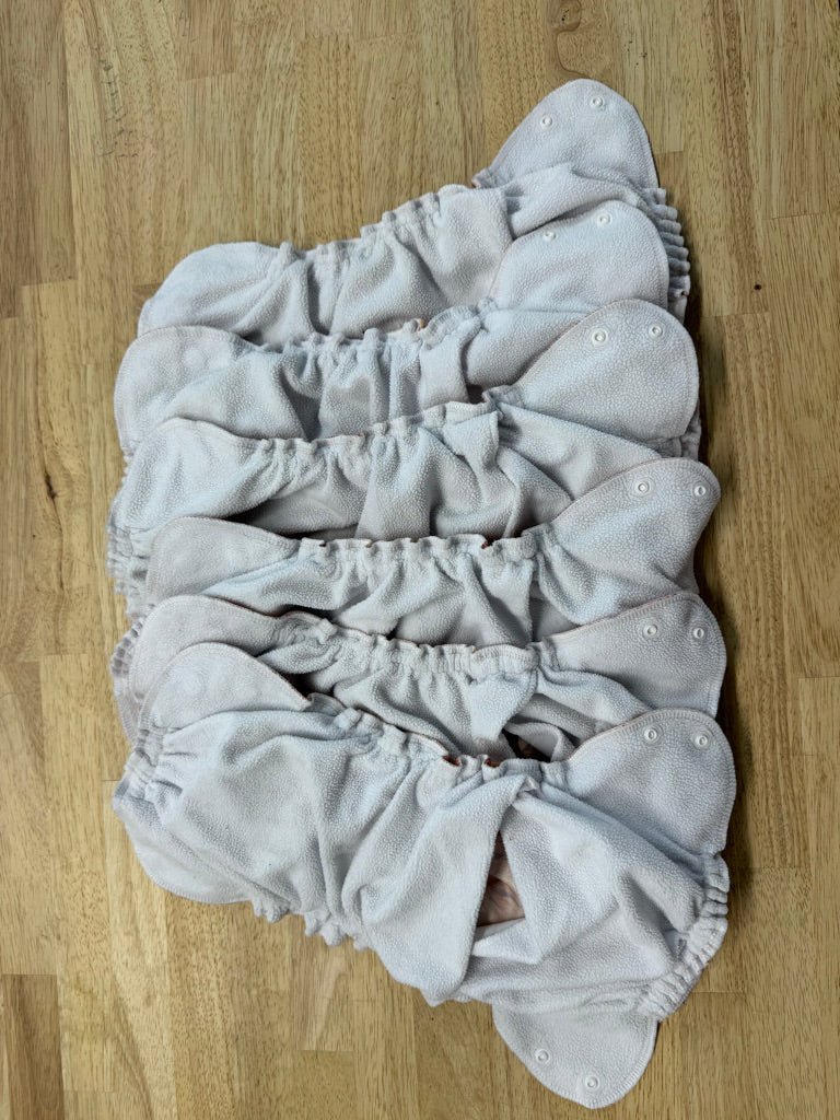 AppleCheeks Pocket Diaper Bundle – Size 2 | Coral Pineapple Print - Nest and Sprout - Consignment