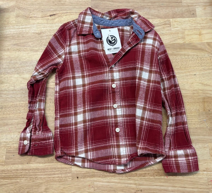 OshKosh Plaid Flannel Shirt – 6X - Nest and Sprout - Consignment