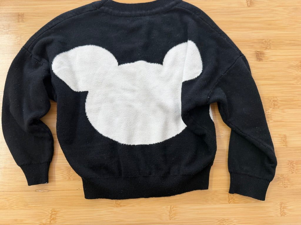 Mickey Mouse Oversize Sweater – 2–3Y Est. | Black & White Unisex