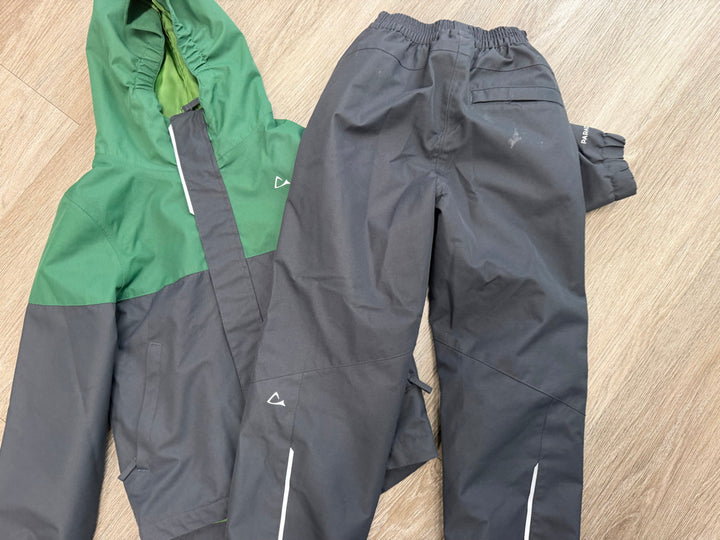 Paradox Two-Piece Rain Set – 6 | Forest Green & Grey Lined Jacket & Rain Pants