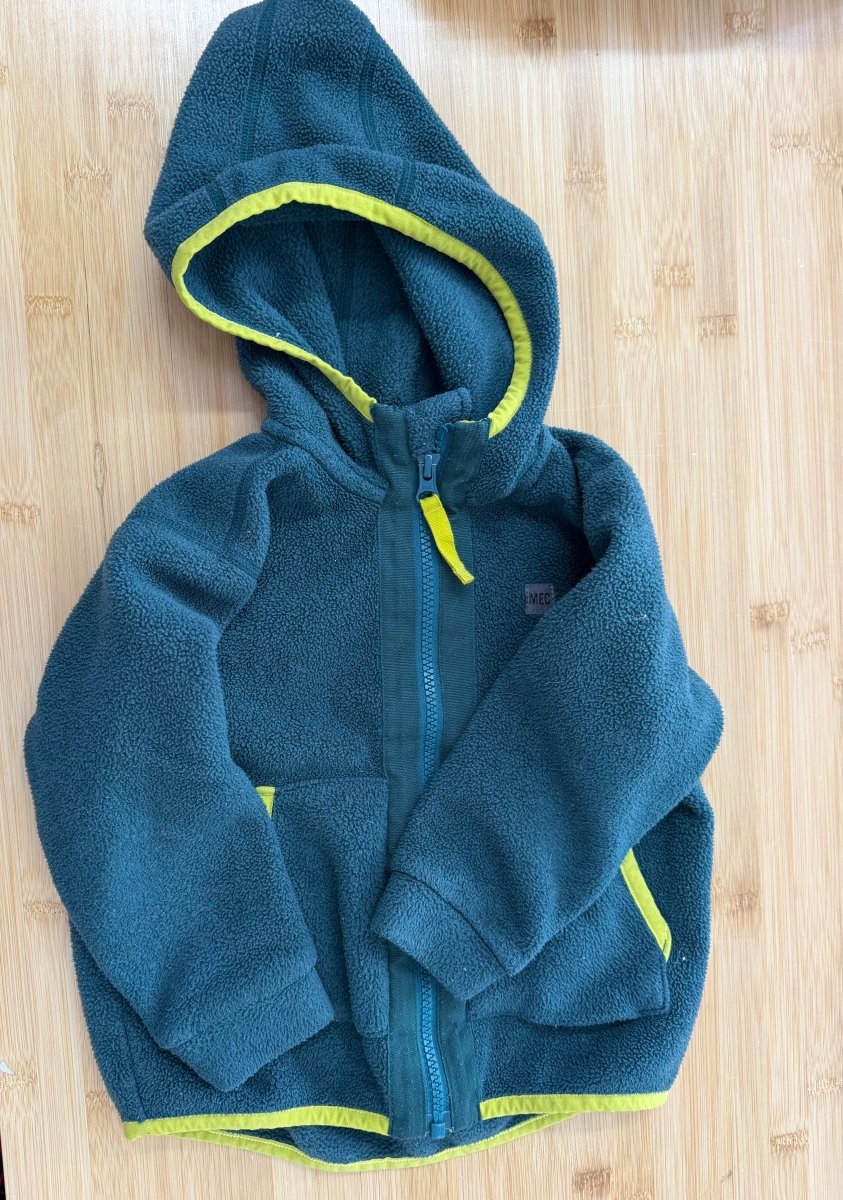 MEC Fleece Hooded Zip-Up – 3 | Forest Green - Nest and Sprout-Consignment