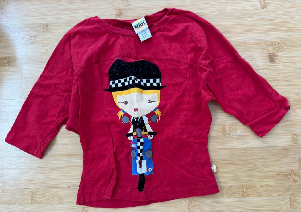 Gwen Stefani's Harajuku Mini for Target collection Motorcycle Girl Graphic T-Shirt – 4/5 | Red - Nest and Sprout-Consignment