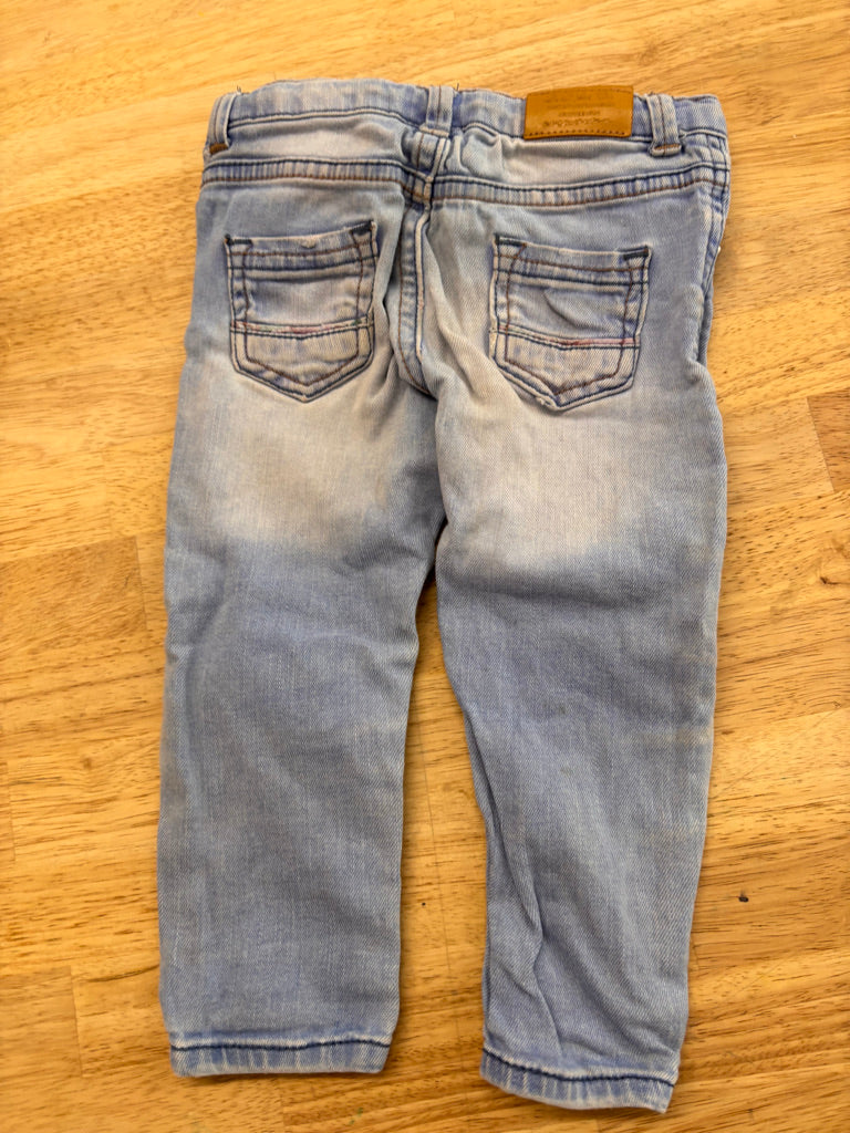 Baby Girl 9–12M Denim Pants – Light Wash imperffect