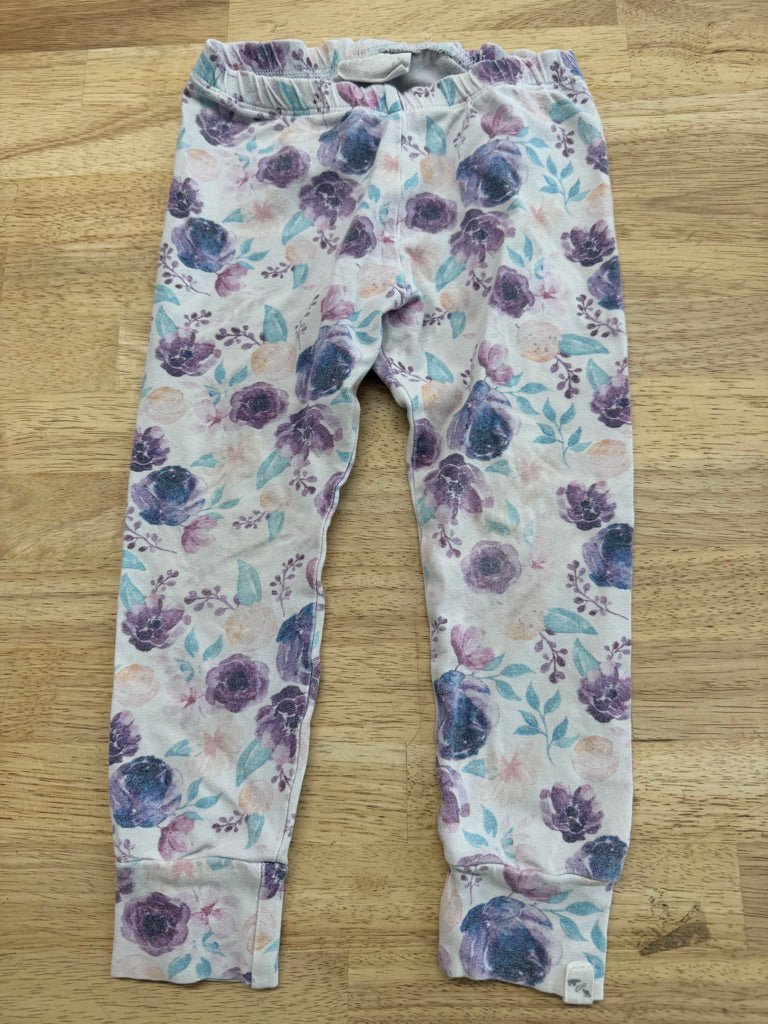 Bear + Roo Floral Leggings – 2T | Heavy Wear | Play - Nest and Sprout-Consignment