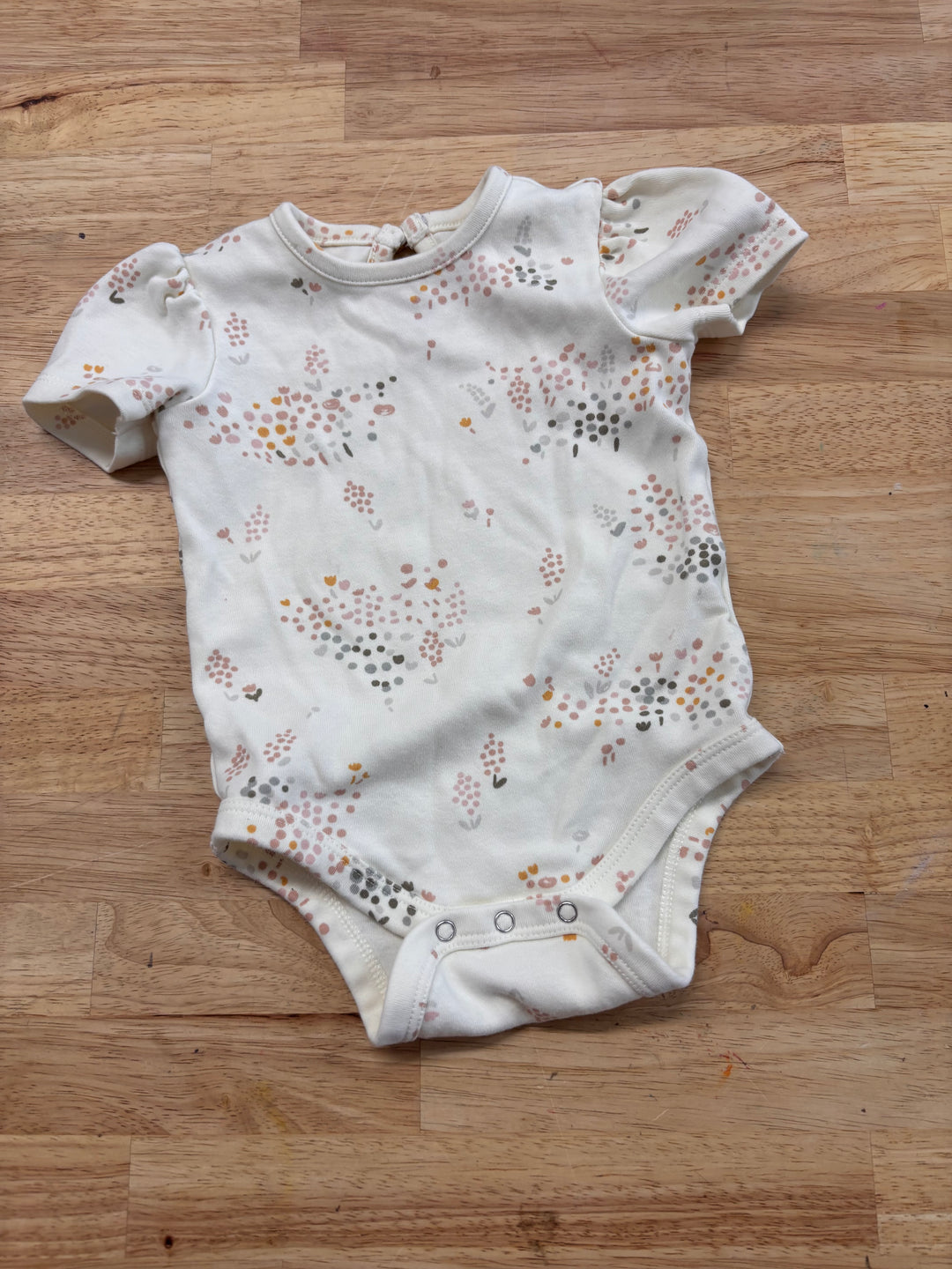 Pehr Bodysuit – Size 3–6M (Floral on Cream)