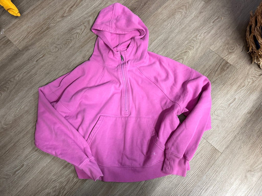 Athletic Works Crop Hoodie – Large | Fuchsia | Quarter Zip - Nest and Sprout-Consignment