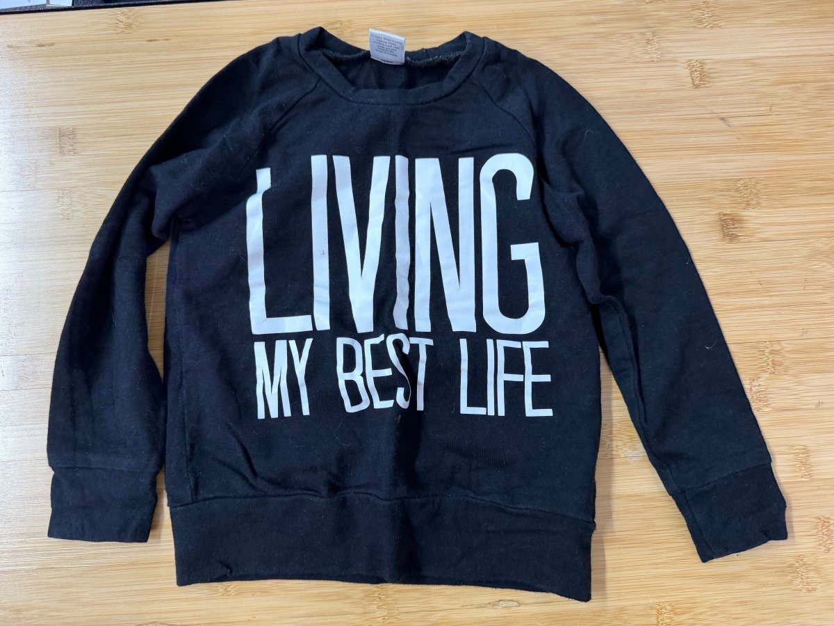 Posh & Cozy Living My Best Life Long Sleeve – 3T | Black - Nest and Sprout-Consignment