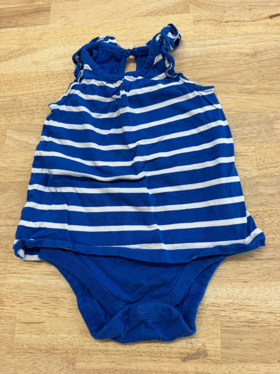 Baby Gap Sleeveless Bodysuit – One Size | Blue & White Stripe