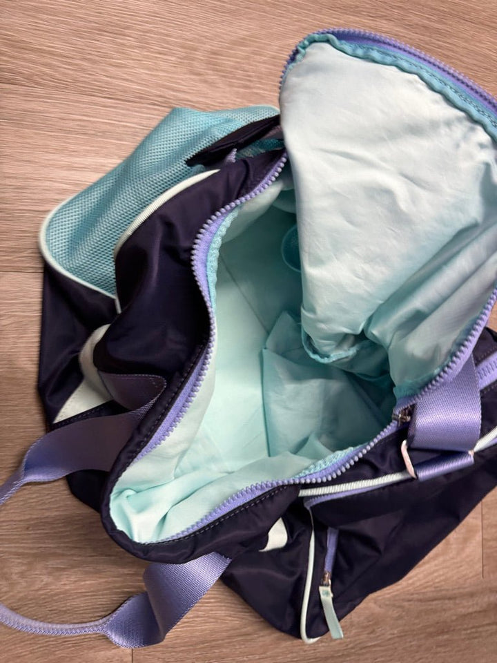 Ivivva Game On Duffle Bag – One Size | Purple & Mint | Play - Nest and Sprout - Consignment