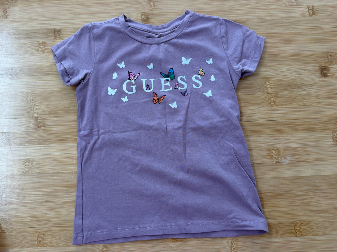 Guess Butterfly Silver Logo Graphic T-Shirt – 3Y