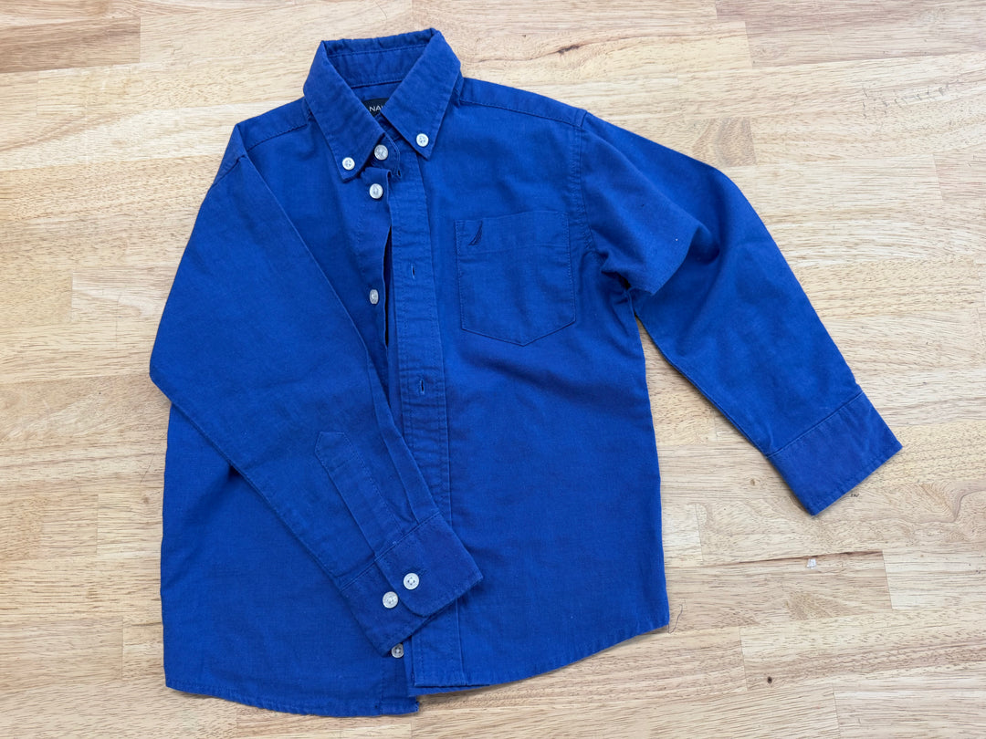 Nautica Long Sleeve Button-Up – 5 | Bright Blue Cotton/Polyester