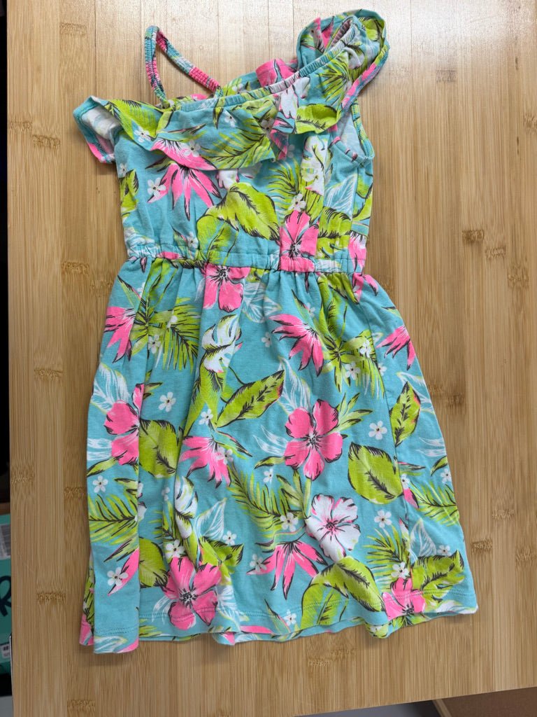 Carter's Tropical Floral Sun Dress – 4T | Blue | Play - Nest and Sprout-Consignment