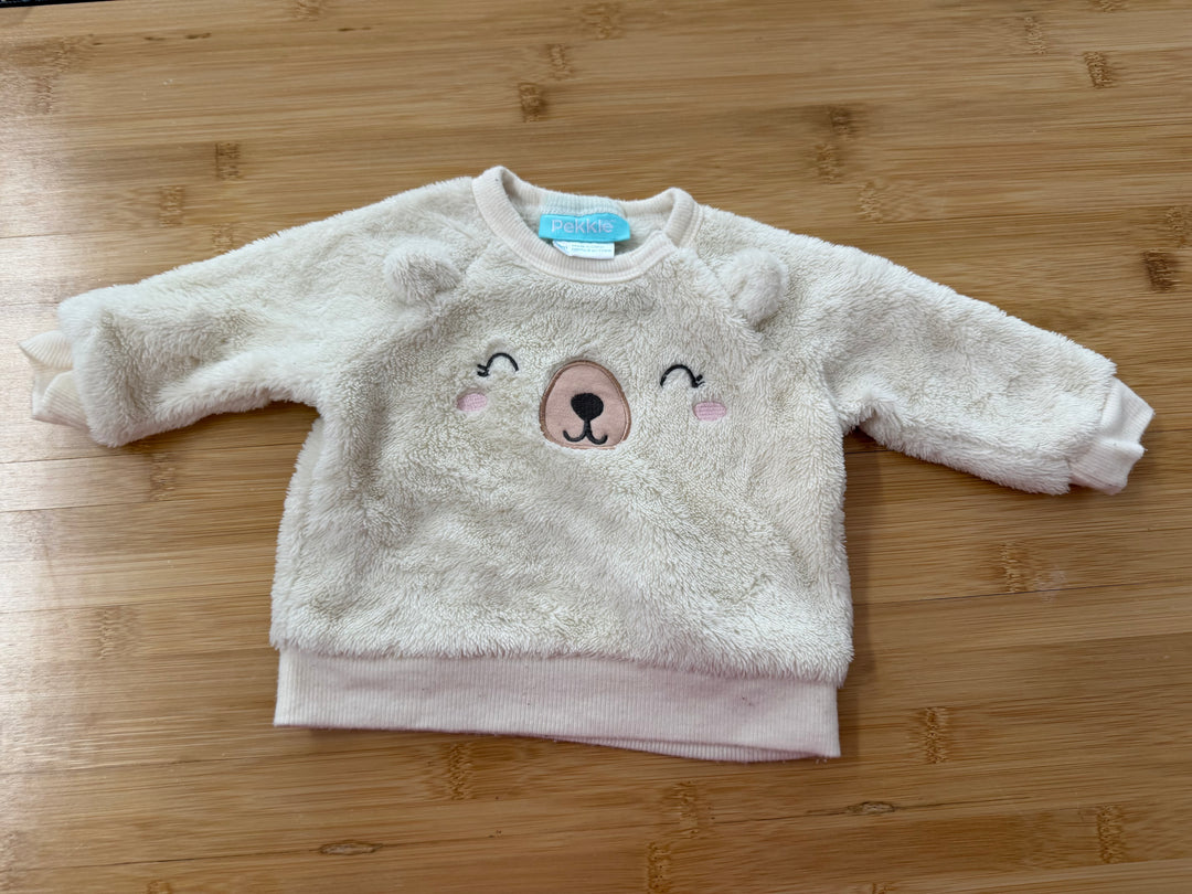 Pekkle Polar Bear Sweatshirt – 3M | White Soft Terry