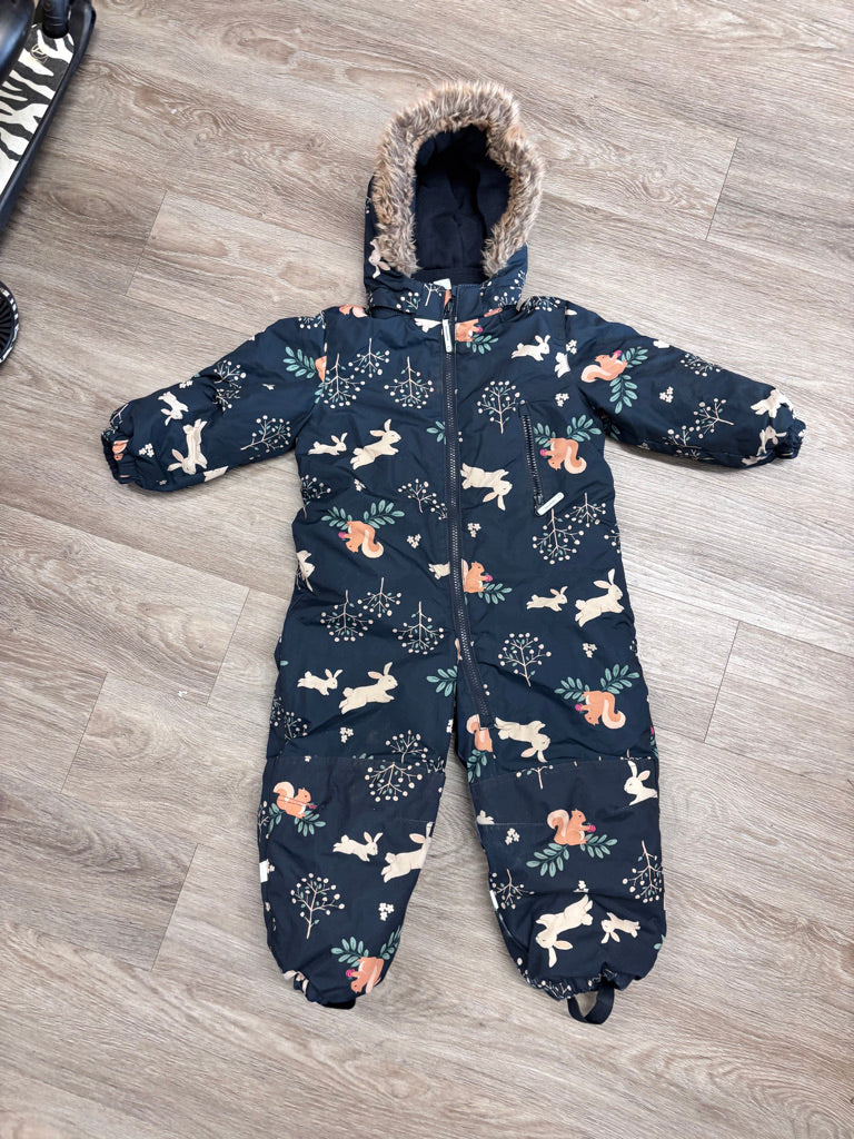 H&M 4T Snowsuit Bunny Print