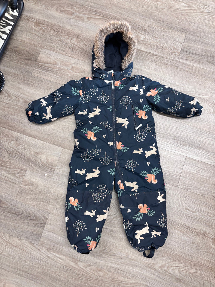 H&M 4T Snowsuit Bunny Print