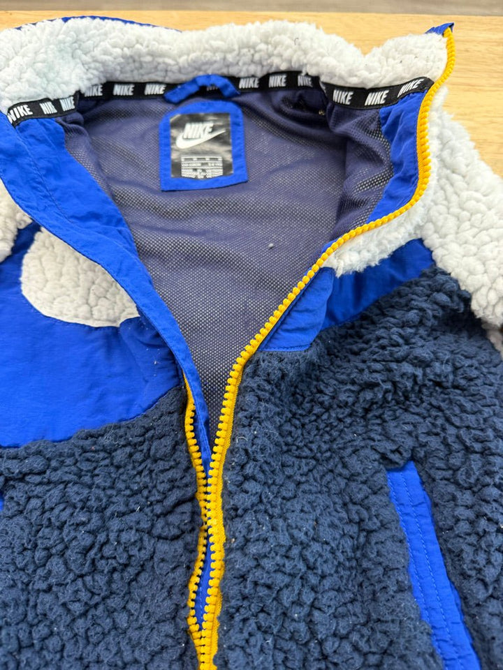 Nike Sherpa Fleece Zip - Up – 5–6 (110–116cm) | White & Navy | Play - Nest and Sprout - Consignment