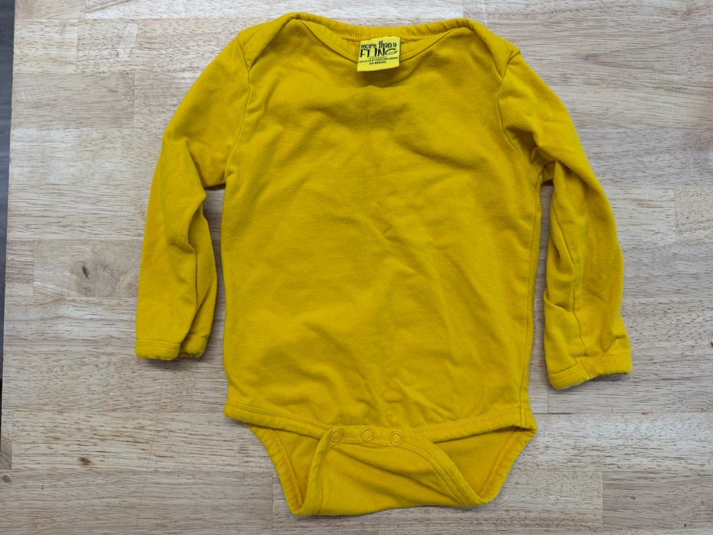 More Than a Fling Bodysuit – 74 (6–9M) | Yellow Long Sleeve | Play