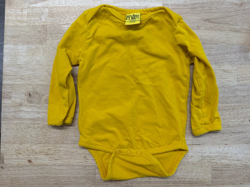 More Than a Fling Bodysuit – 74 (6–9M) | Yellow Long Sleeve | Play - Nest and Sprout - Consignment