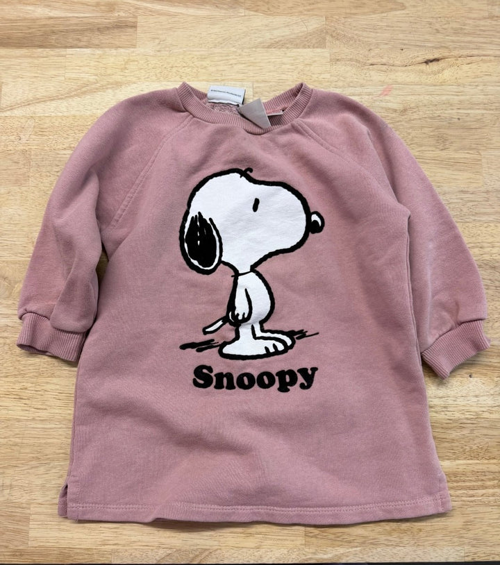 Zara Peanuts Pink Sweatshirt Dress – 18–24M | Play - Nest and Sprout-Consignment