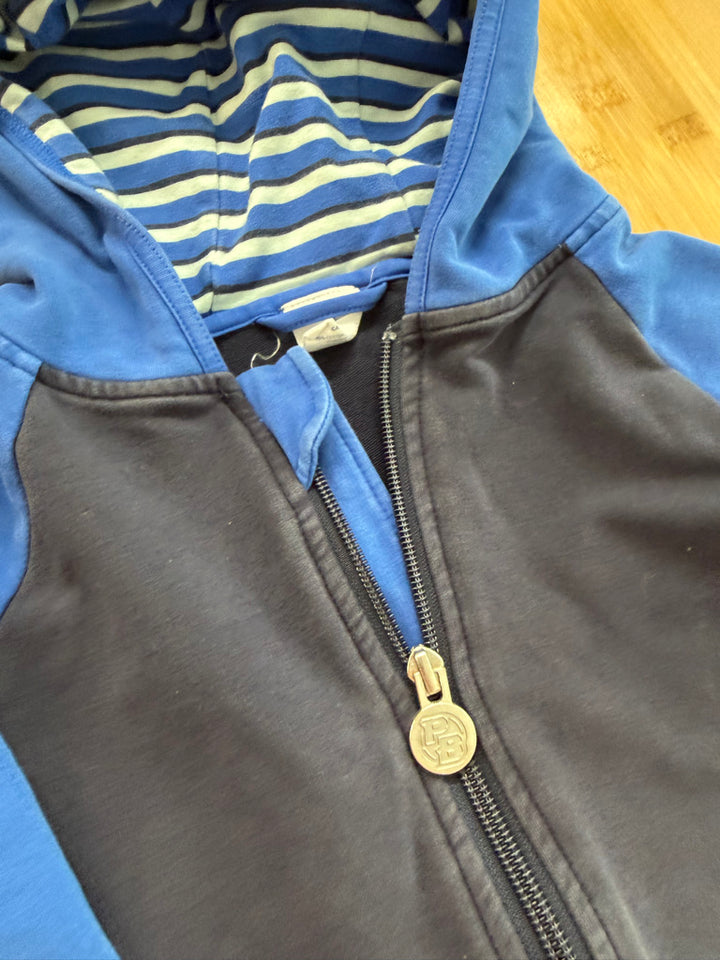 Peekaboo Beans Colourblock Zip-Up Hoodie – 4 | Navy & Royal Blue