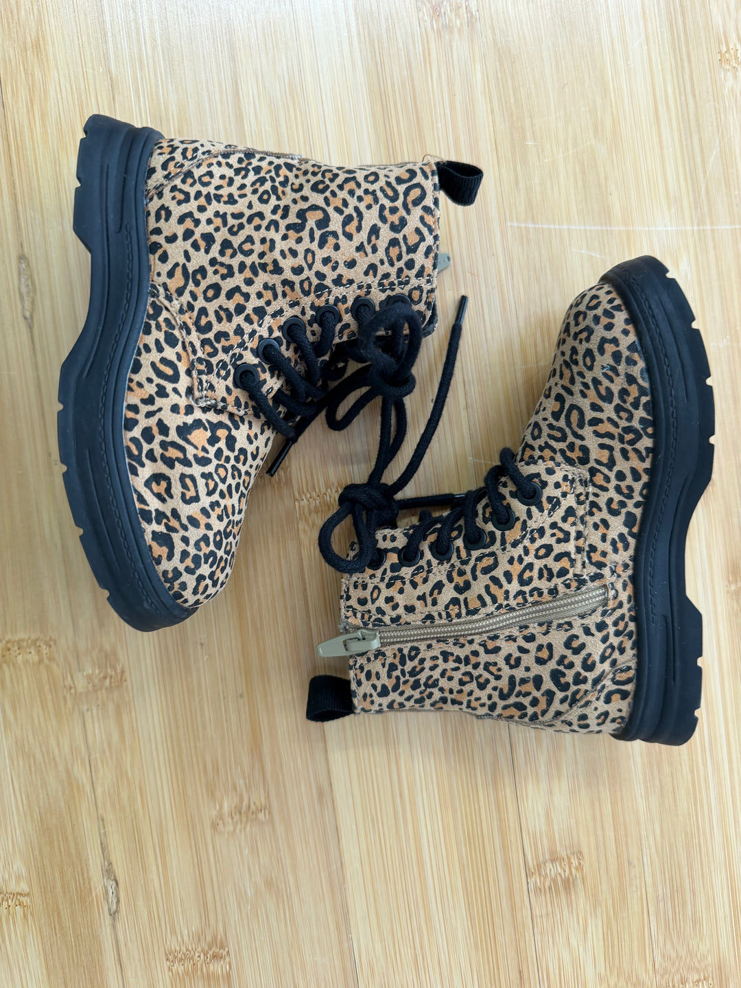 Zara Cheetah Ankle Boots – EU 22 (US 6) | Zip-Up Lace