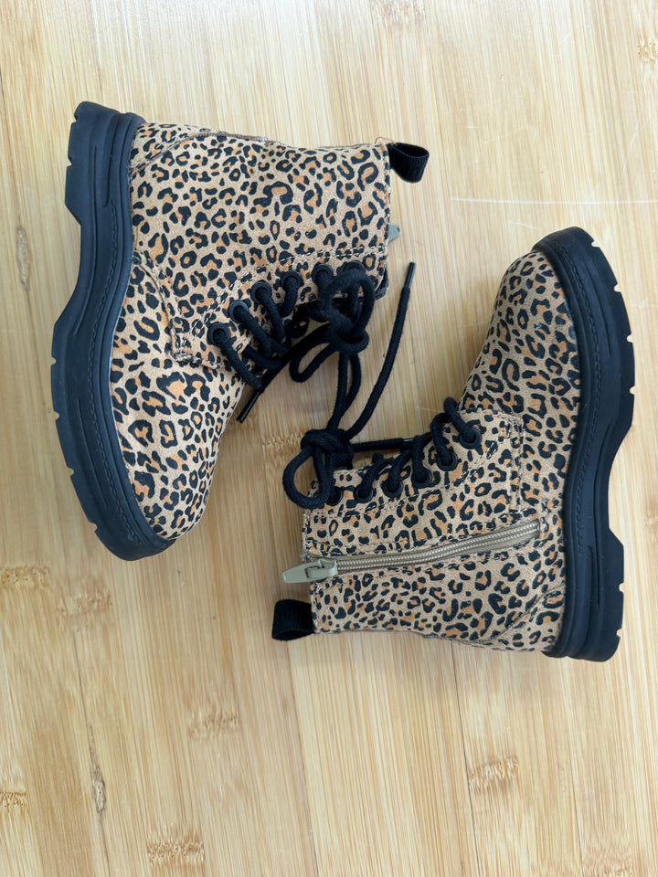 Zara Cheetah Ankle Boots – EU 22 (US 6) | Zip-Up Lace