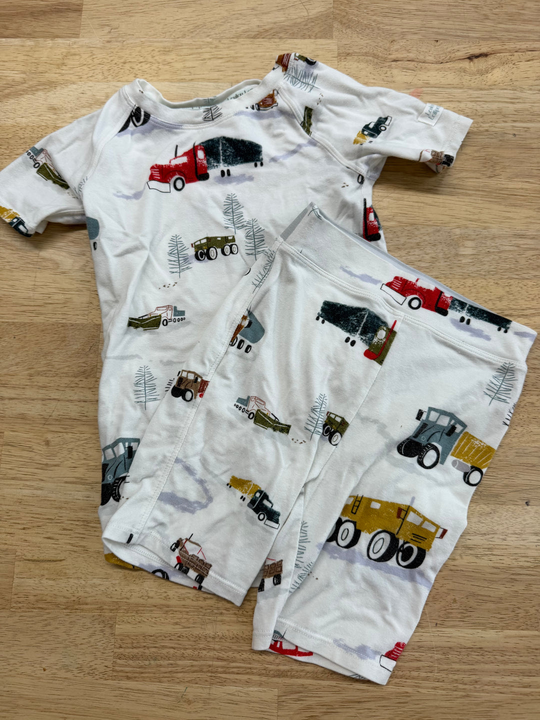 Loulou Lollipop Tencel Lyocell PJ Set – 3T | Trucks Print