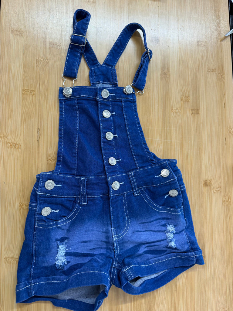 Cutie Patootie Denim Short Overalls – 4-5 Years | Bleached Style