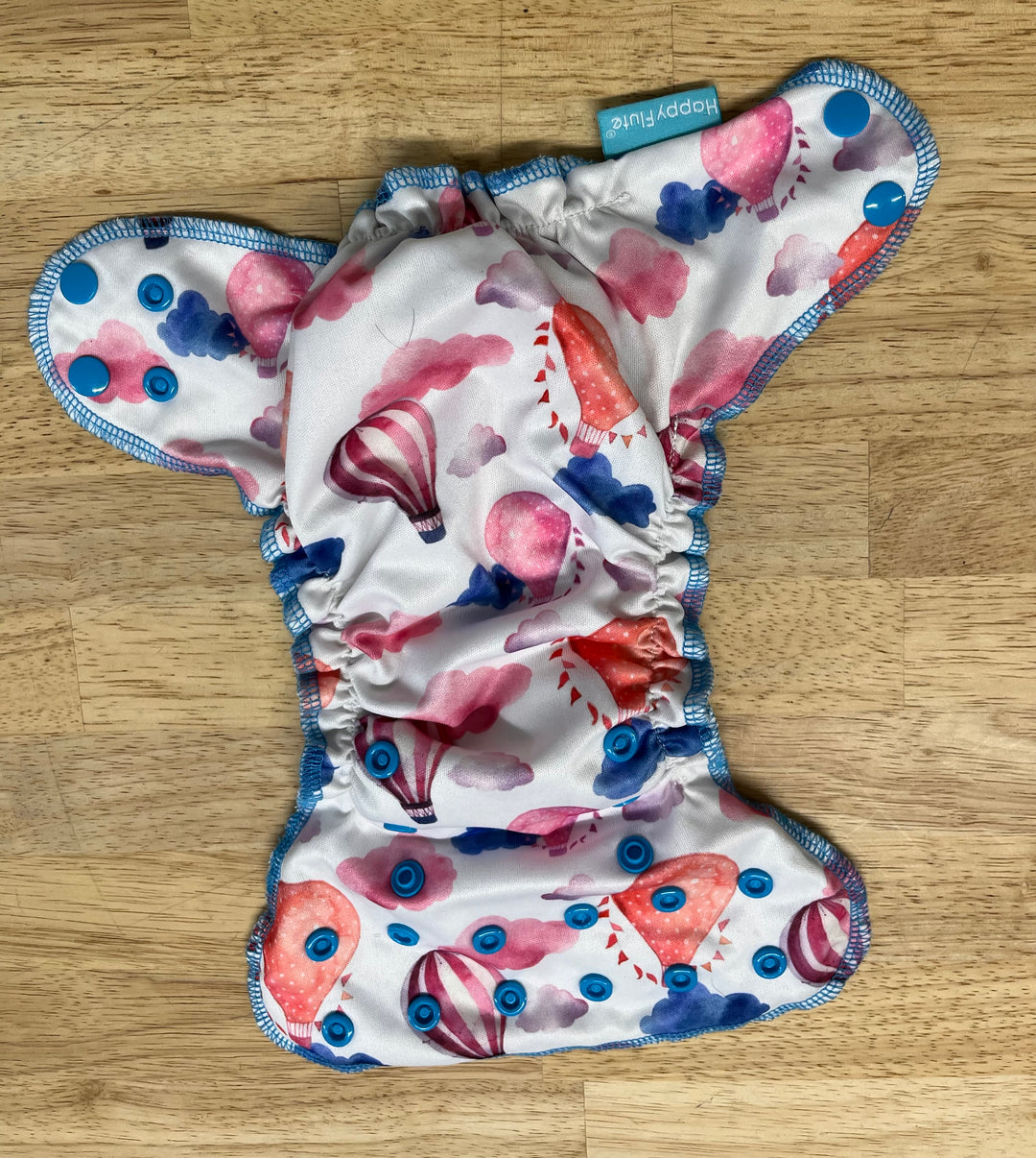 Happy Flute Newborn All-in-One Diaper – Hot Air Balloon Print