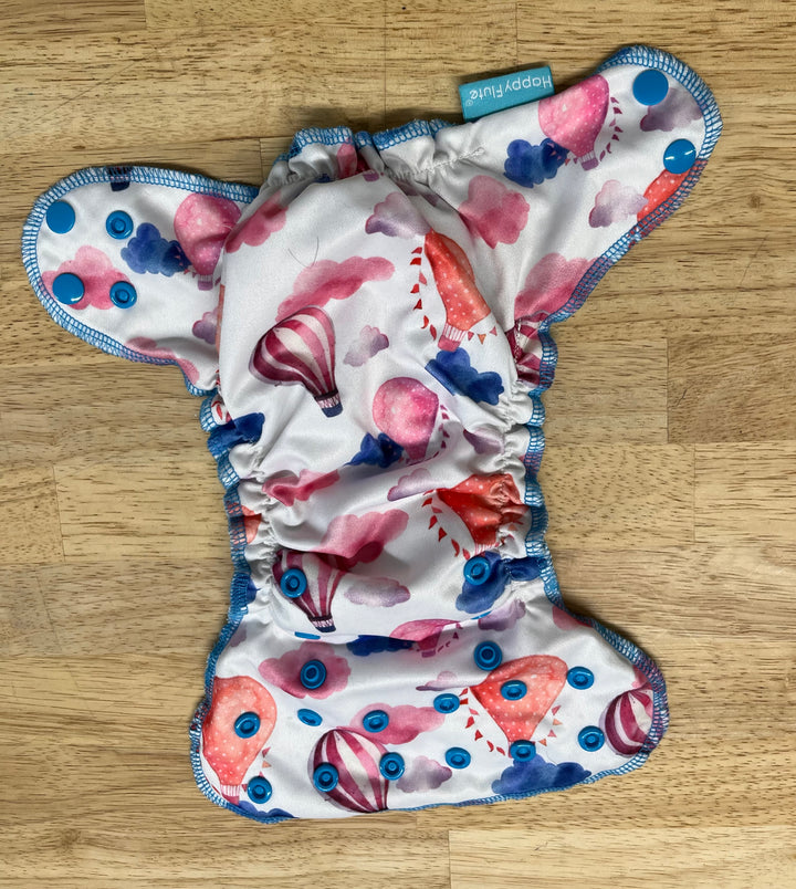 Happy Flute Newborn All-in-One Diaper – Hot Air Balloon Print