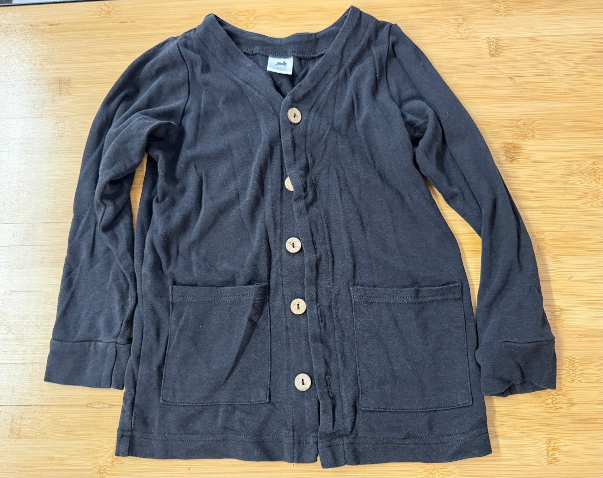 Little & Lively Black Button-Up Cardigan – 5/6T - Nest and Sprout-Consignment