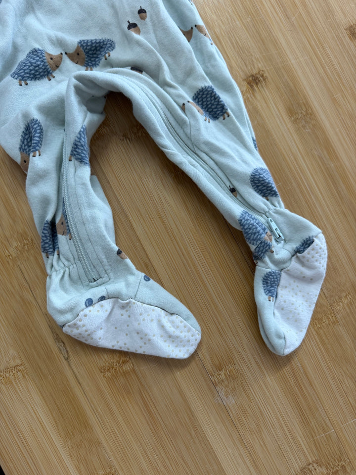 Zippy Jamz Zip Up Sleeper – 3-6 Months | Blue | Hedgehogs