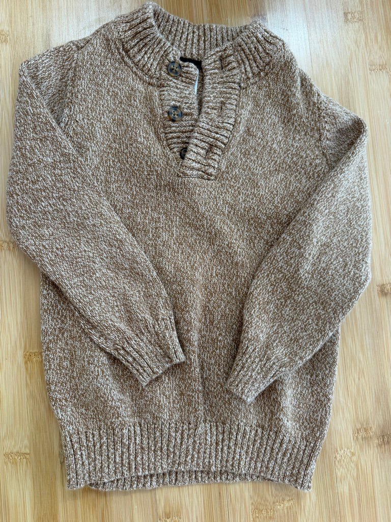 Carter's Brown Knit Three-Button Sweater – 5T | Excellent - Nest and Sprout-Consignment