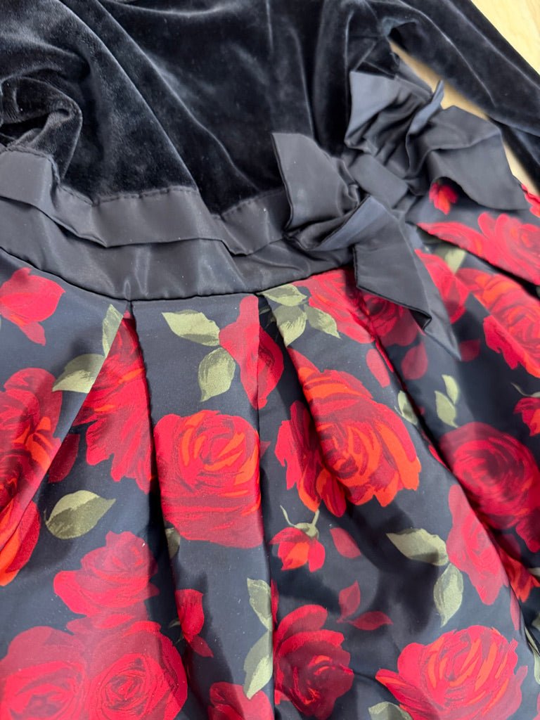 The Children’s Place Velour Rose Dress with Tulle Skirt | Size 4T - Nest and Sprout - Consignment