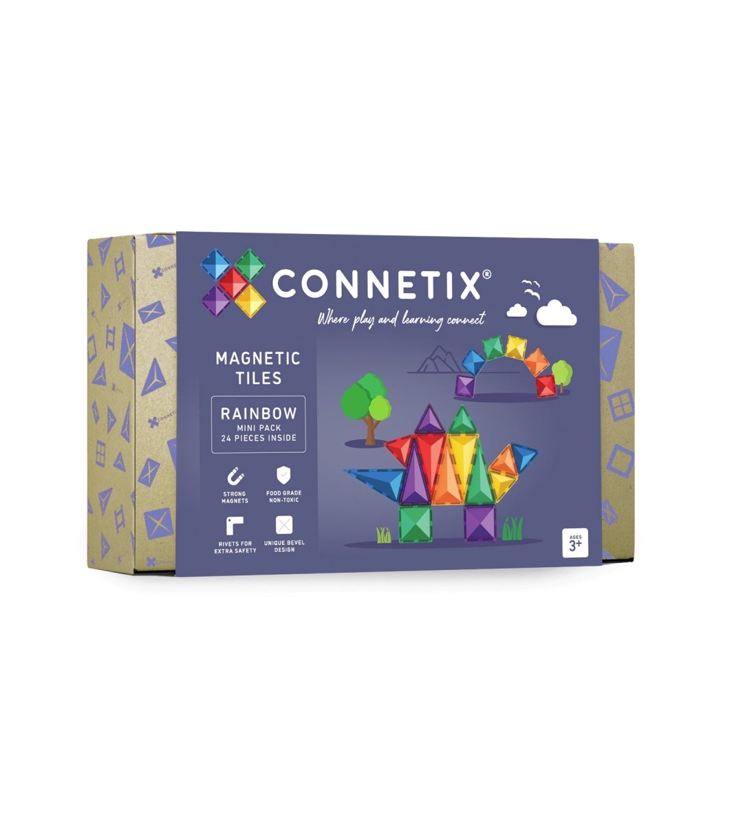 Connetix Rainbow Mini Pack, 24 Pieces - Nest and Sprout - Connetix