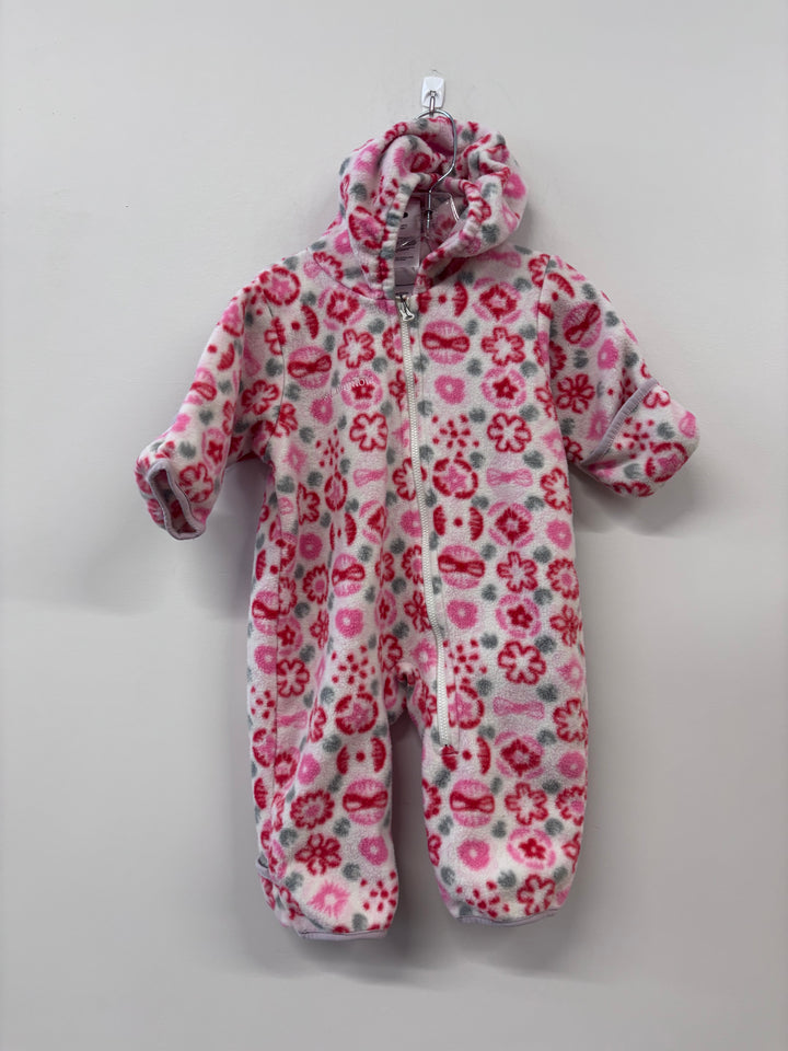 Columbia Fleece Bunting Suit - 6M (Pink Floral)