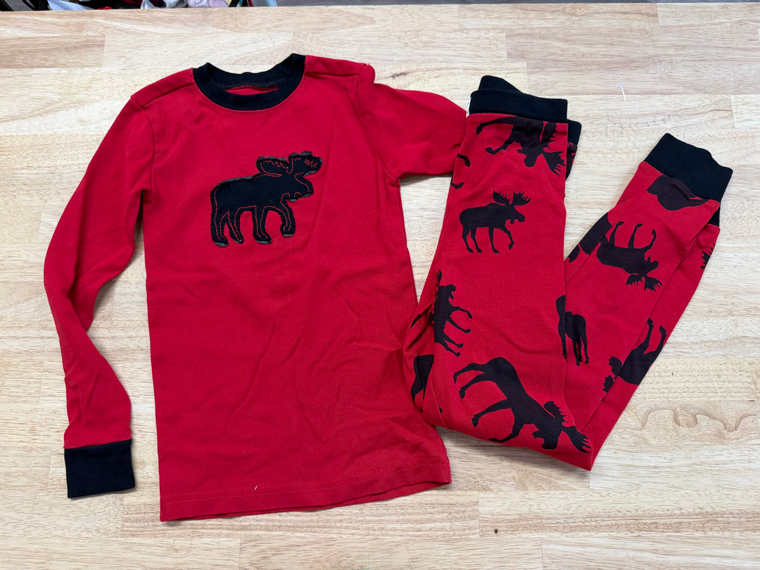 Lazy One Two Piece PJ Set – 6 | Red | Moose