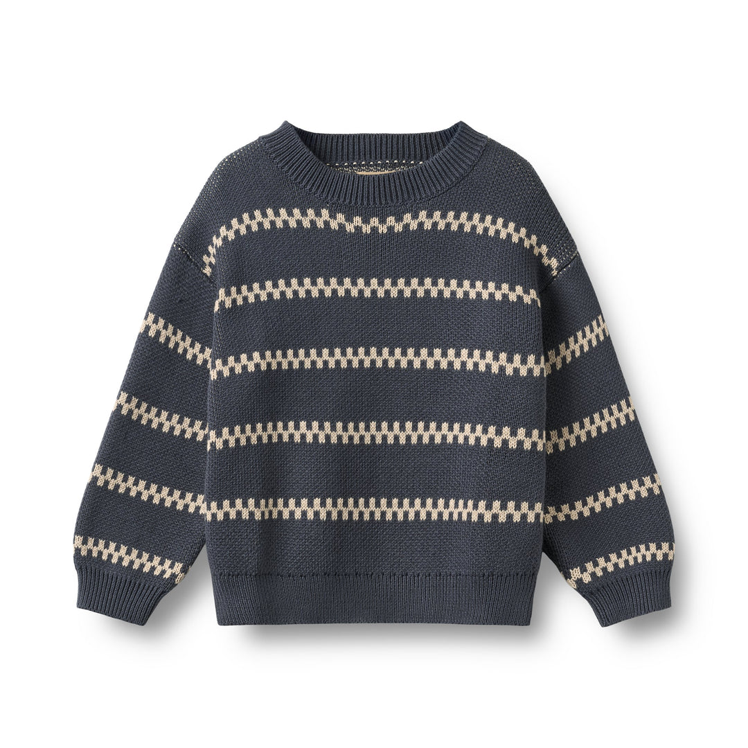 Wheat Knit Sweater – Harlow – Greyblue